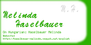 melinda haselbauer business card